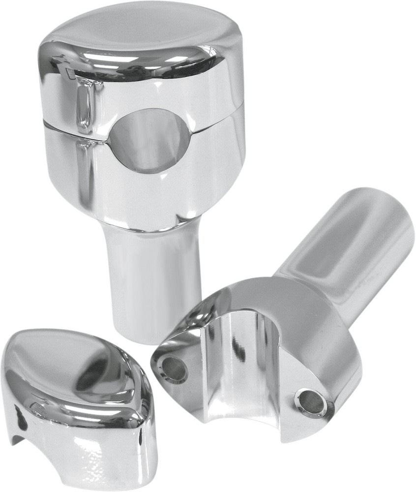 LA Choppers 3" Smooth Hefty Chrome Handlebar Risers (LA-7406-03)