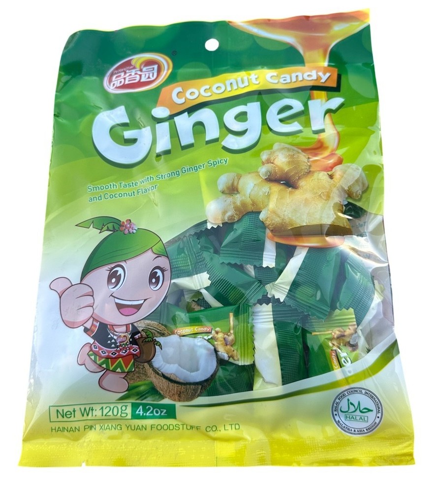 Ginger Coconut Candy (Ginger Coconut 4.2 Oz, 3 Pack) ⭐️⭐️⭐️⭐️⭐️
