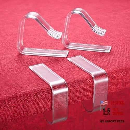 Clear Table Cloth Holder Clips Windproof Tablecloth Clips Large Size 12 Pcs