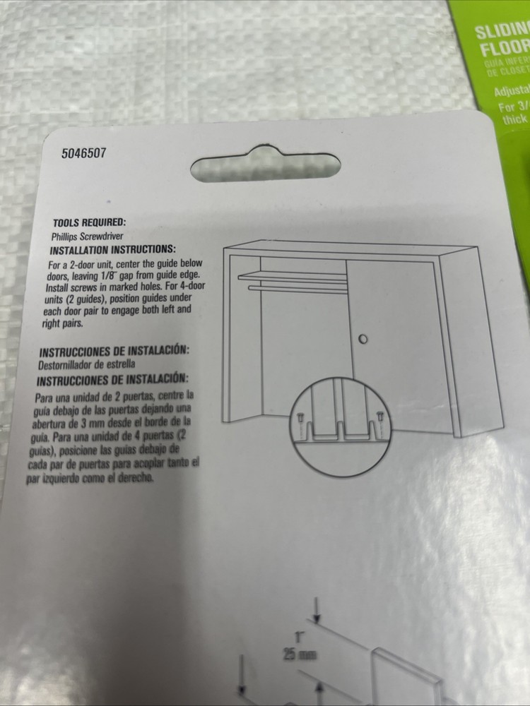 (2) Ace Hardware Universal Bottom Mount Bypass Bi Fold Door Floor Guide