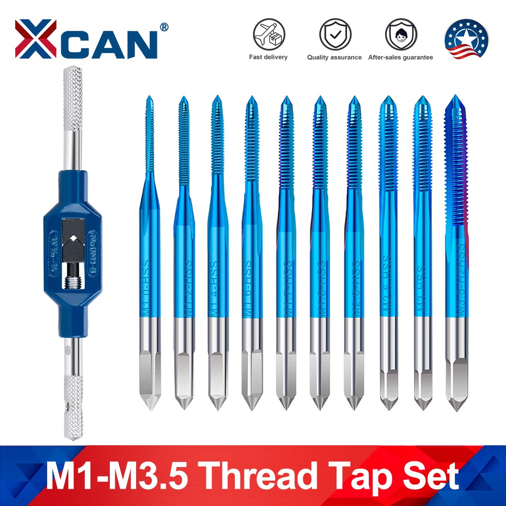 10Pcs Micro Taps Bits Metric Machine Thread  Micro Taps Bit Set Tap Wrench HSS