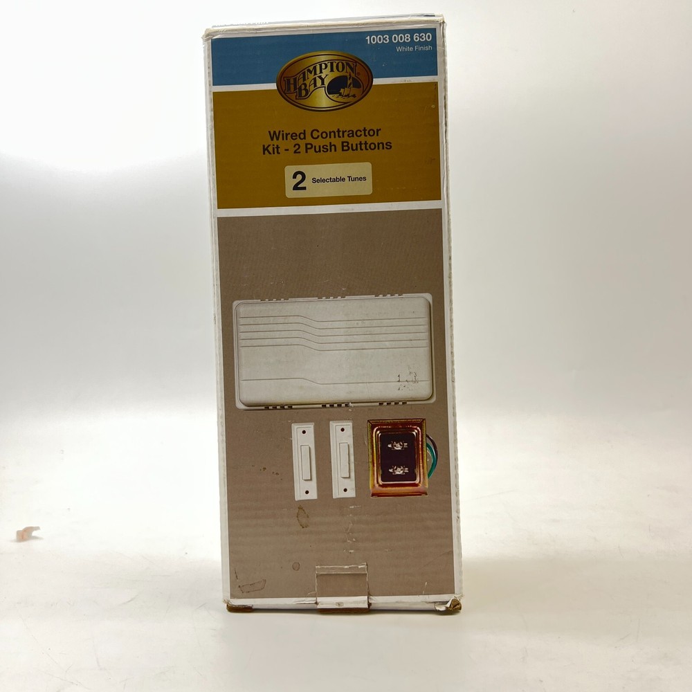 HAMPTON BAY 1003008630 Wired Contractor Kit 2 Push Buttons 2 Selectable Tunes