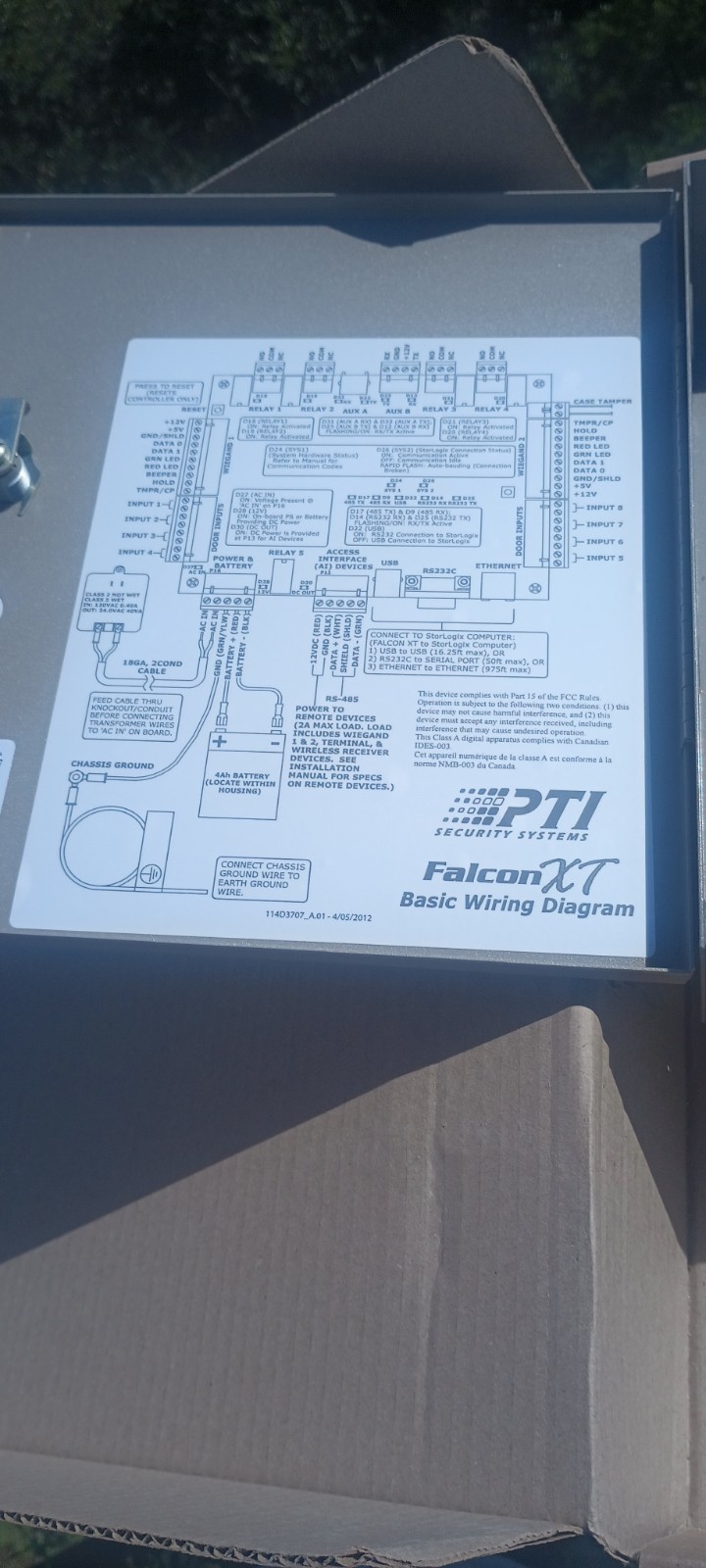 PTI Security Systems Falcon XT In Locking Box