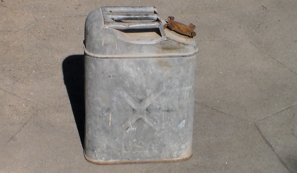 Old Relic WW2 US Army 1942 Dated Galvanized "Jerry Can" Water Can "NESCO" (USED)