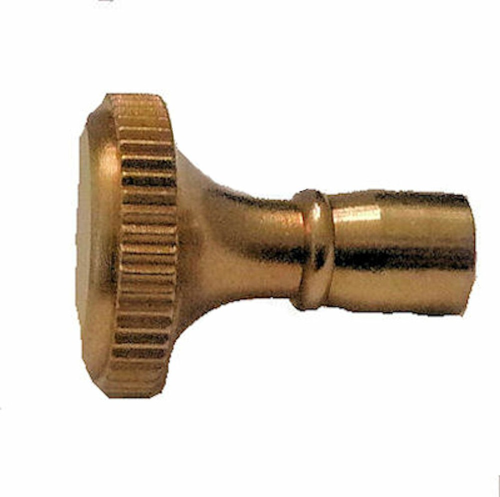 SOLID BRASS TURN KNOB LAMP PART SWITCH  4-36 THREAD  TV-511