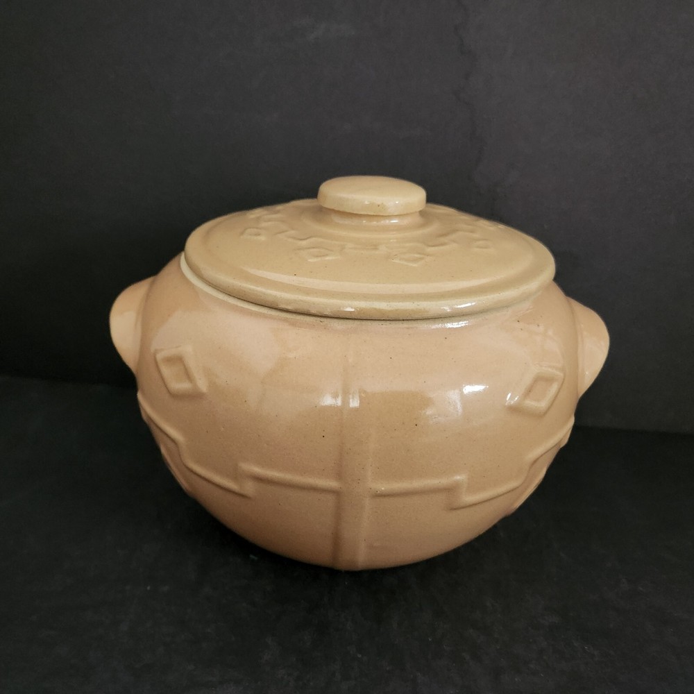 Monmouth Western Stoneware Been Pot 7" Light Brown