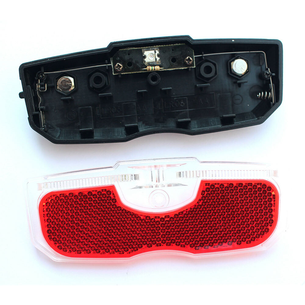 Cycling Bicycle Rear Reflector LED Tail Light Fit For Luggage Rack Acces Bike ++