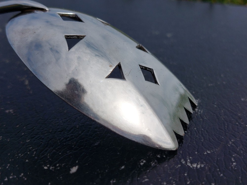 Antique 8" Silver Plated Ice /Absinthe Spoon, Mote Spoon, Cocktail Strainer Fork