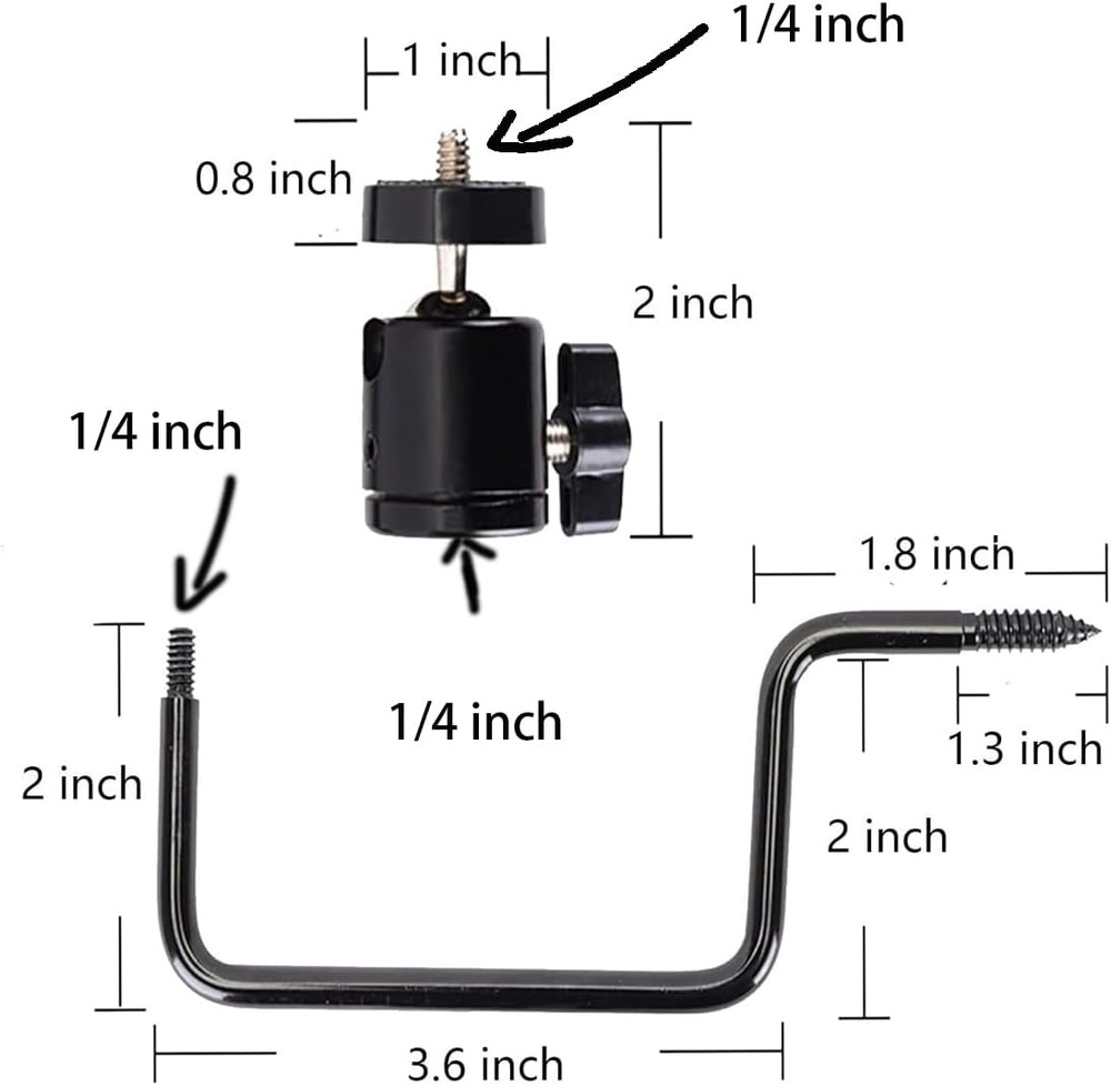Trail Camera Mount Game Camera Mount Trail Camera Mounts Screw in Tree 4 Piec...