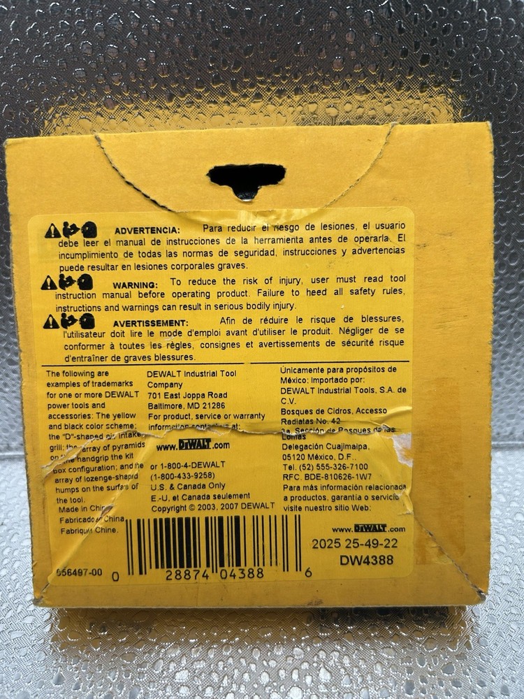 DEWALT DW4388 5-in 8-Hole Hook and Loop Pad Medium