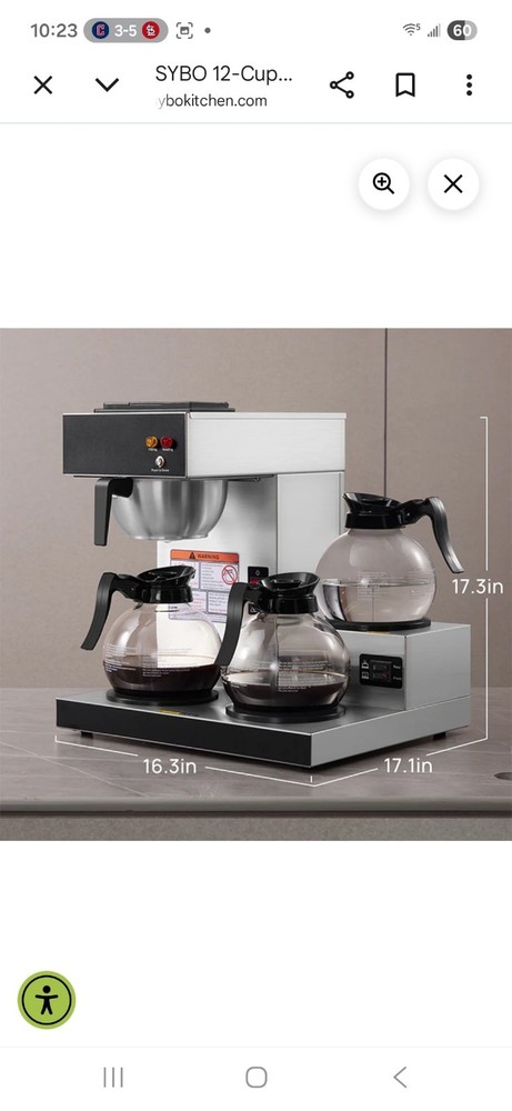 SYBO 12-Cup Commercial Coffee Maker