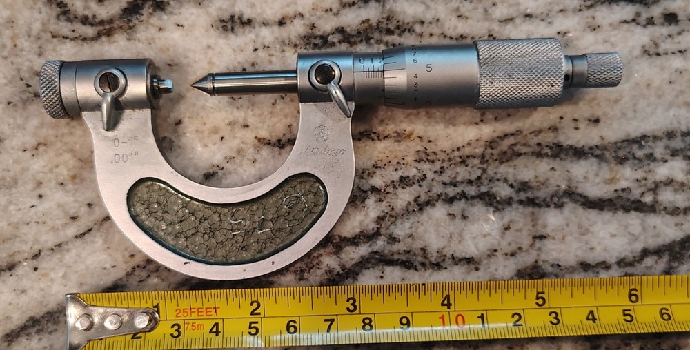 🗽MITITUYO NO126-137A SCREW THREAD MICROMETER MACHINIST/TOOLMAKER