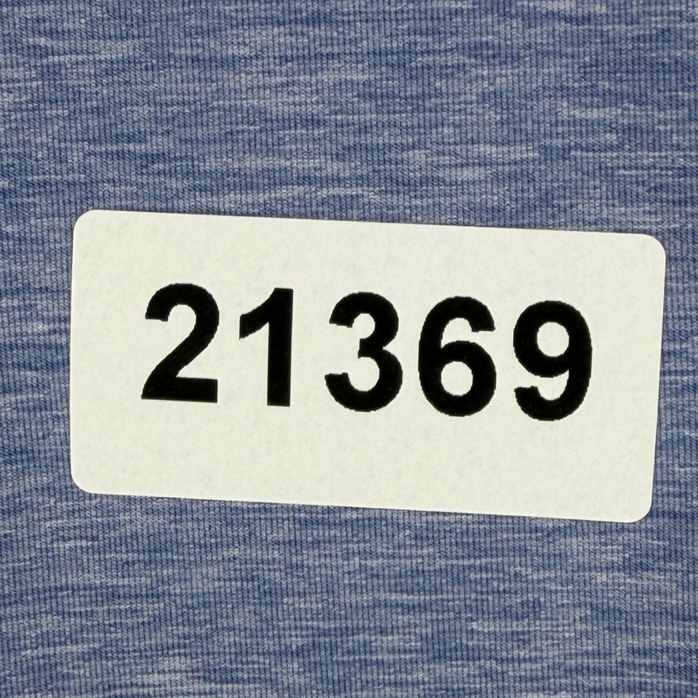 Straight Down Mens Small Blue Heathered Quarter Zip Golf Pullover A04412