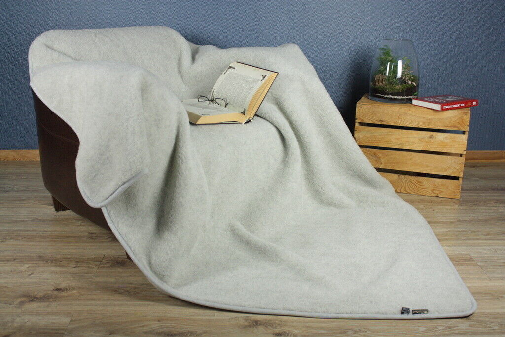 Merino Wool Blanket All sizes WOOLMARK 100% Natural throw
