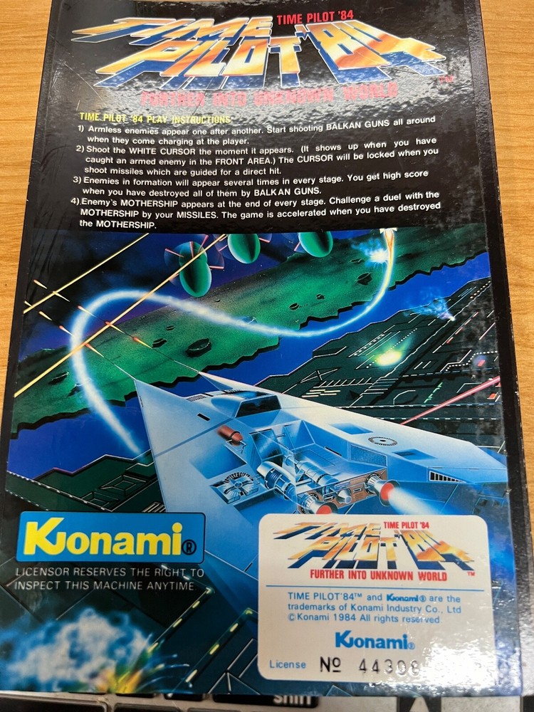 Konami: Time Pilot '84- Conversion Kit Instruction Manual w/Schematics NOS +More