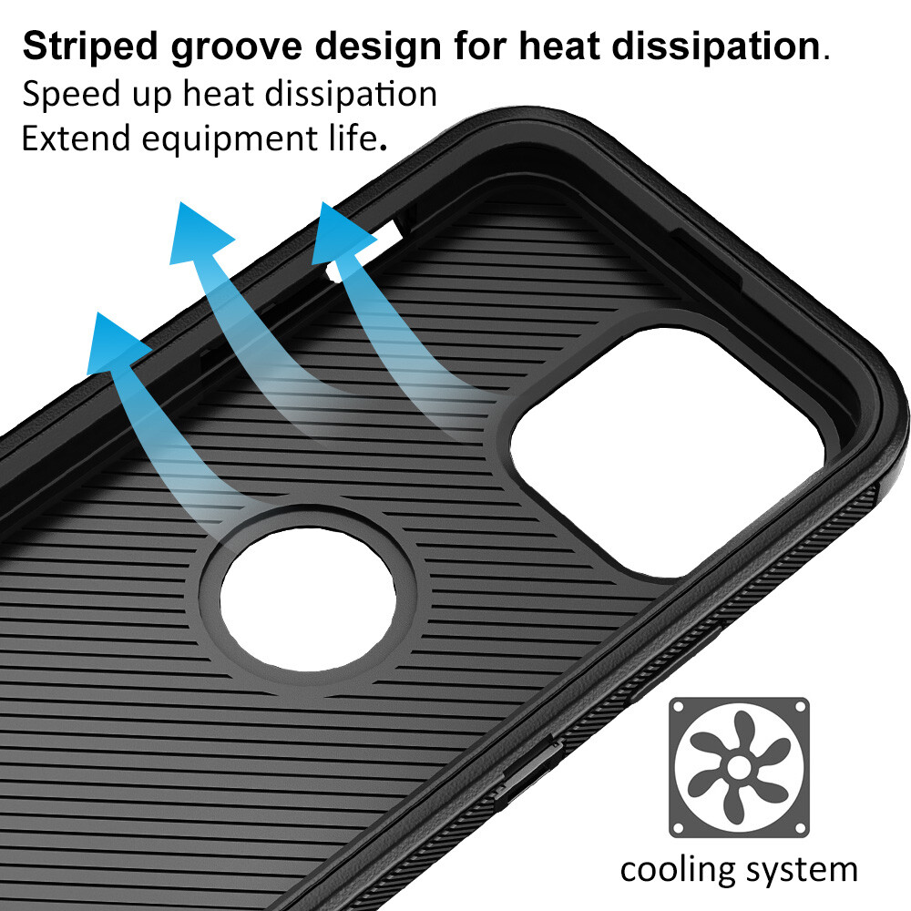 For iPhone 15 Pro Max 15 Case Shockproof Cover+Tempered Glass Screen Protector