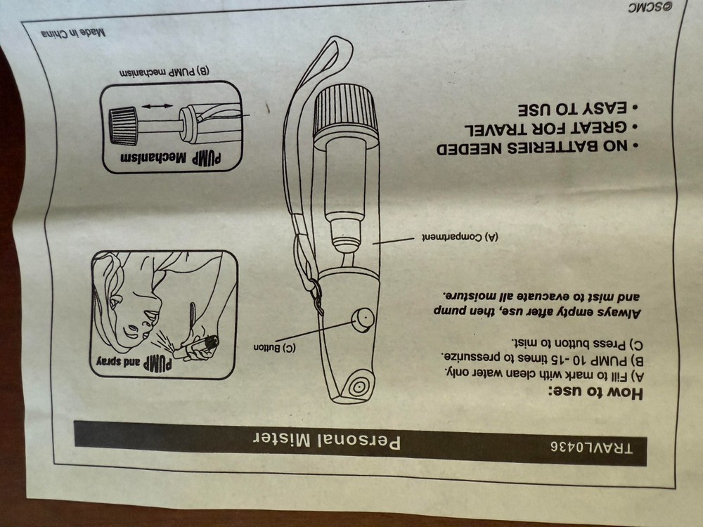 Personal Mini Mister New MECHANICAL PUMP