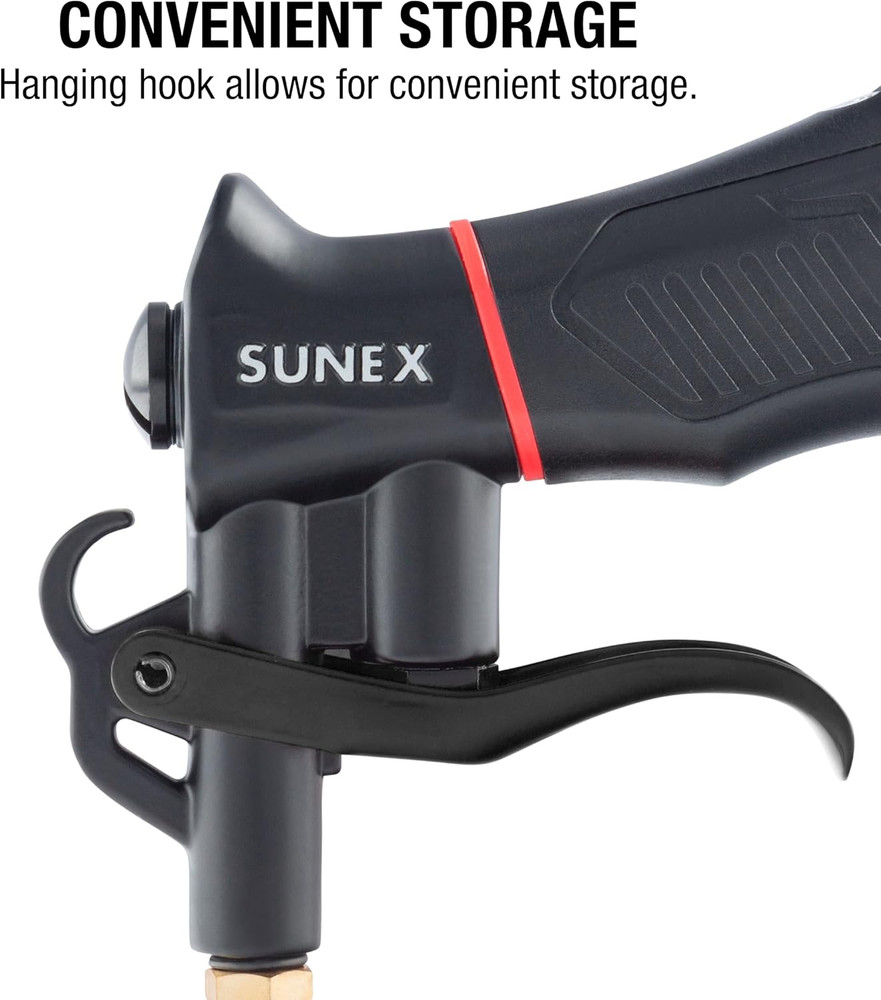 SXBG01K Air Blow Gun Kit with Variable Trigger, Adjustable Nozzle, Venturi Tip,