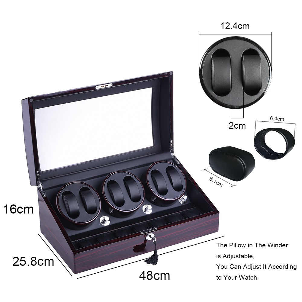 Automatic Rotation 6+7 Leather Watch Winder Storage Case Display Box 4 Modes New