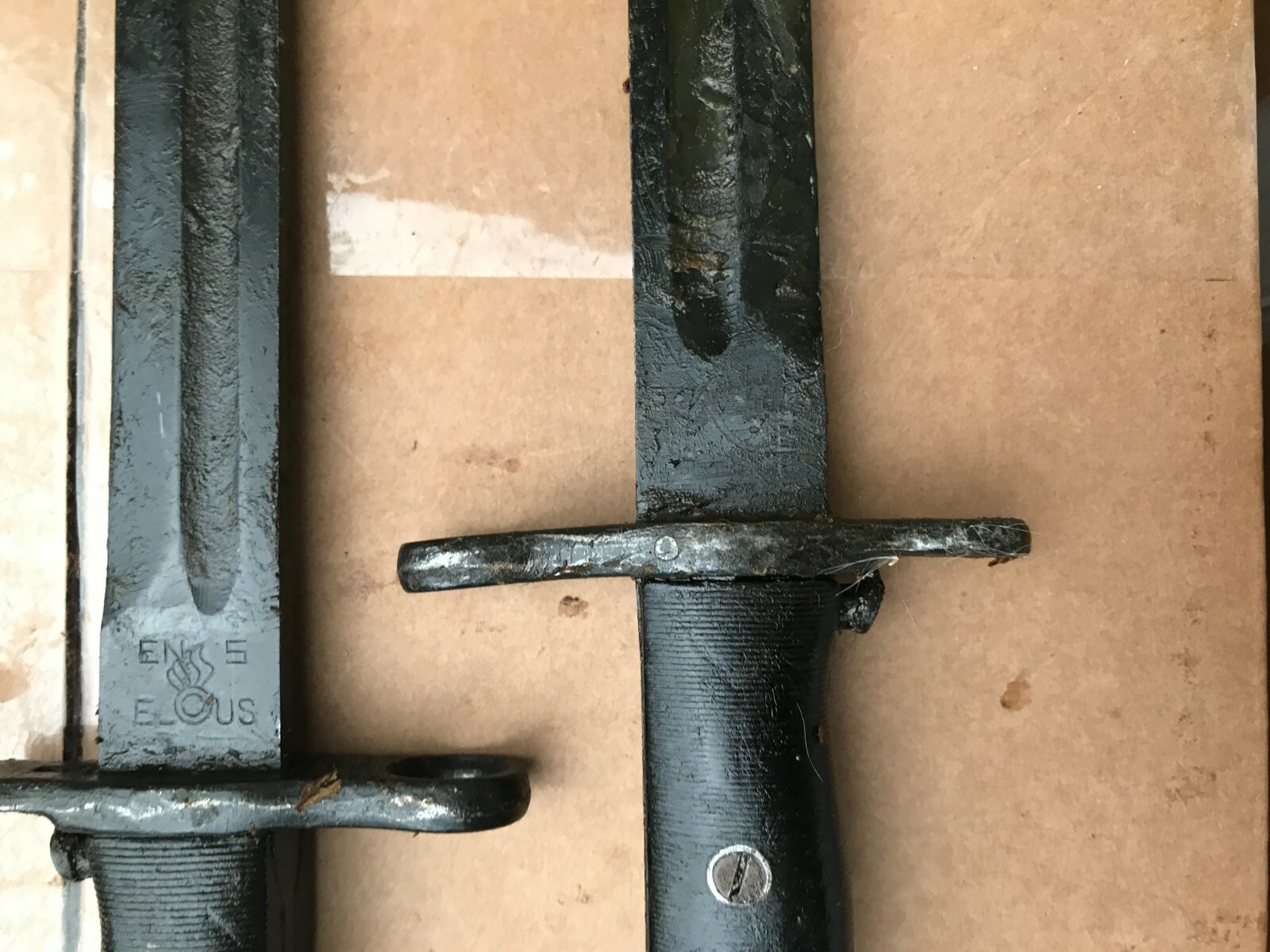 WWII Type Model M1 Garand Bayonet 1903 Springfield 1903A3 Knife Black USED