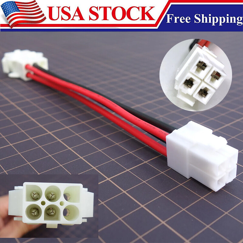 For ICOM/Yaesu 6-Pin to 4-Pin 12V PSU Power Cable Adapter PS-85 PS-125 PS-30