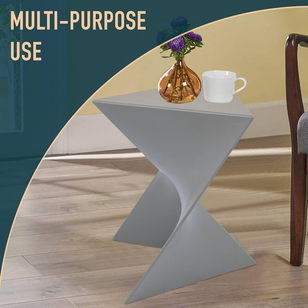 Randolph Modern Accent End Table Side Vanity Table (Grey)