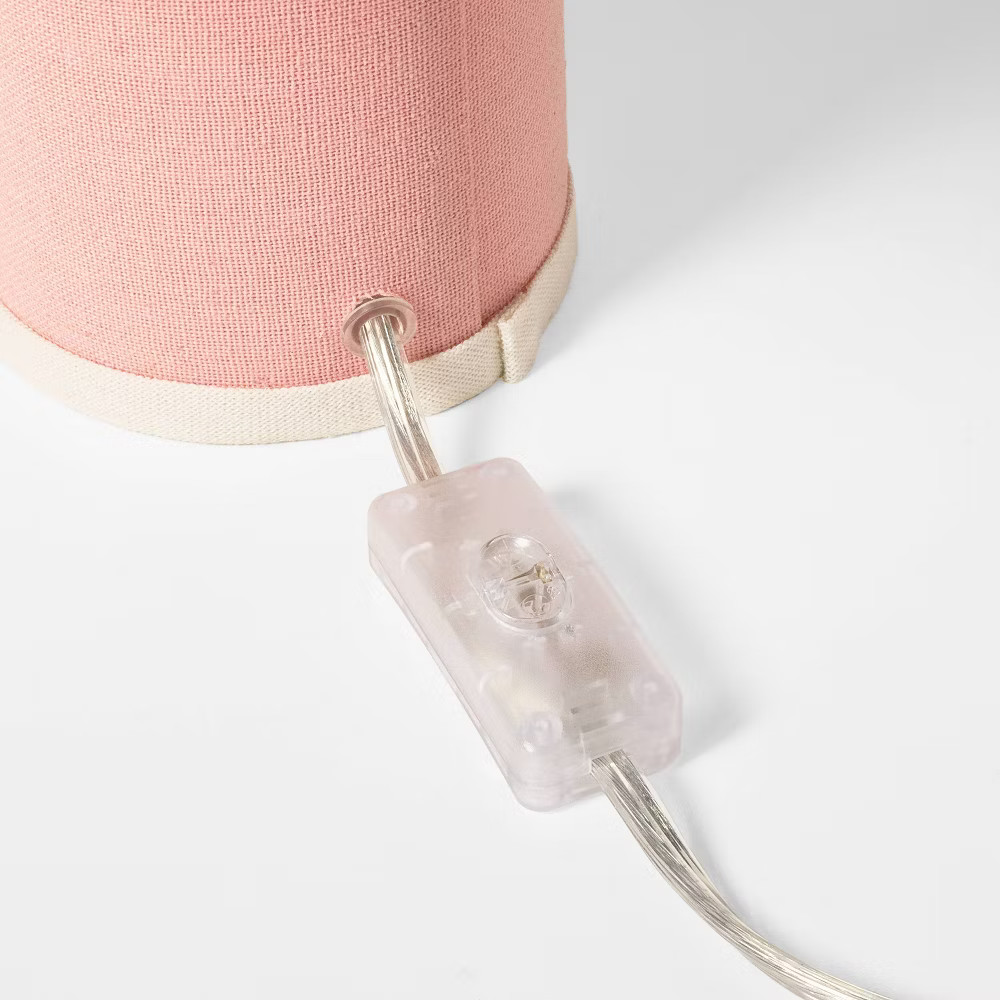 Table Lamp with Fabric Base and Shade Pink - Threshold designed with
