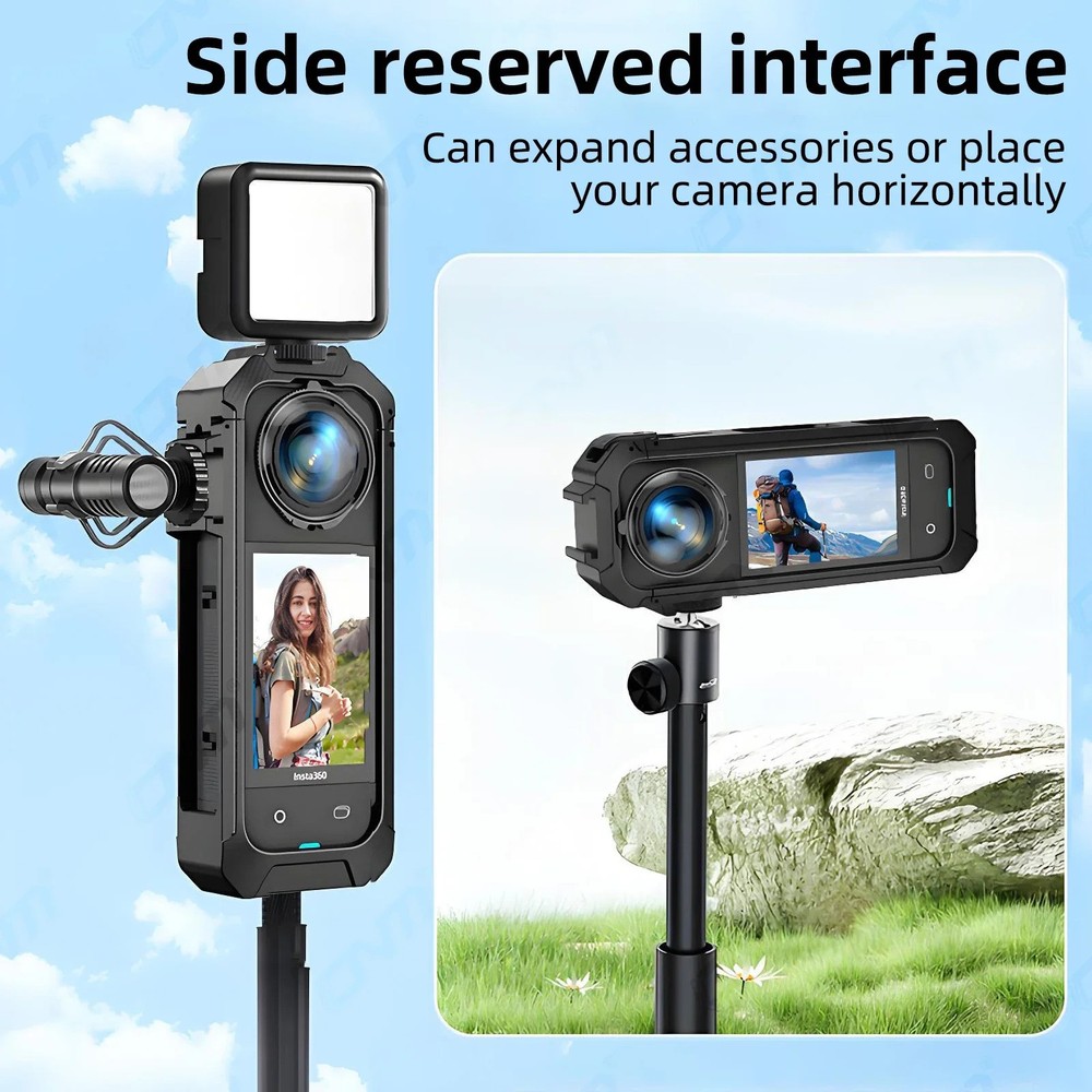 Quick Release Magnetic Base Frame Case for Insta360 X5 Protective Rabbit Cage