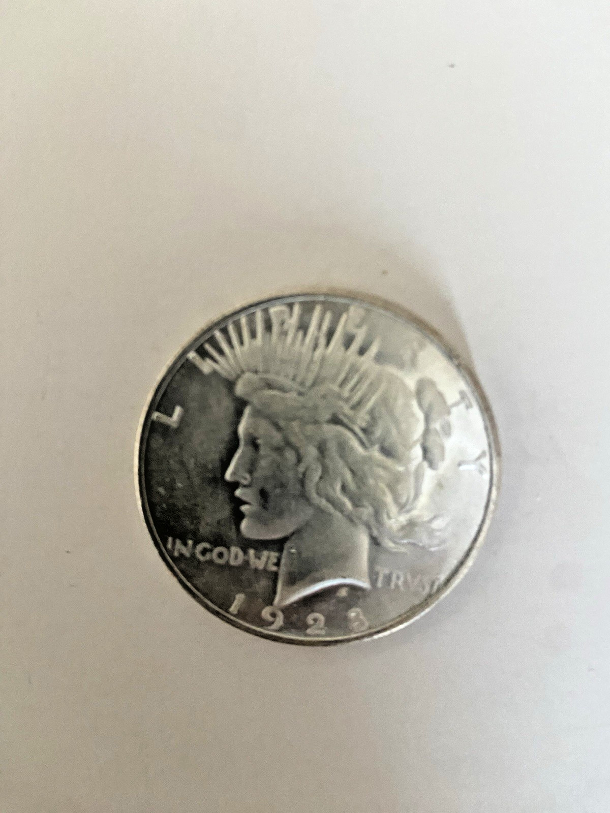 1928 /1928 PEACE DOLLAR HEADS / HEADS MAGIC TRICK COIN SILVER-PLATE