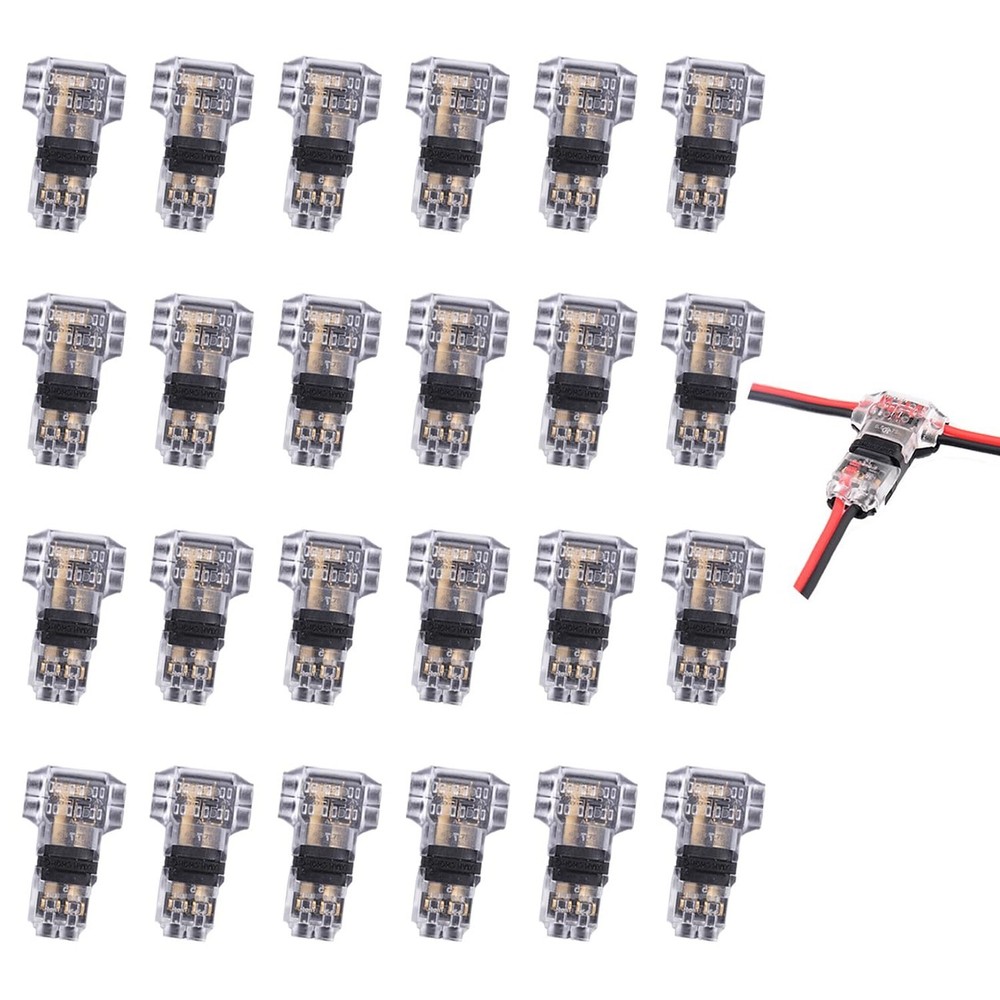 Low Voltage Wire Connector, Quick Solderless Wire Splice Connector,24 Pack T ...