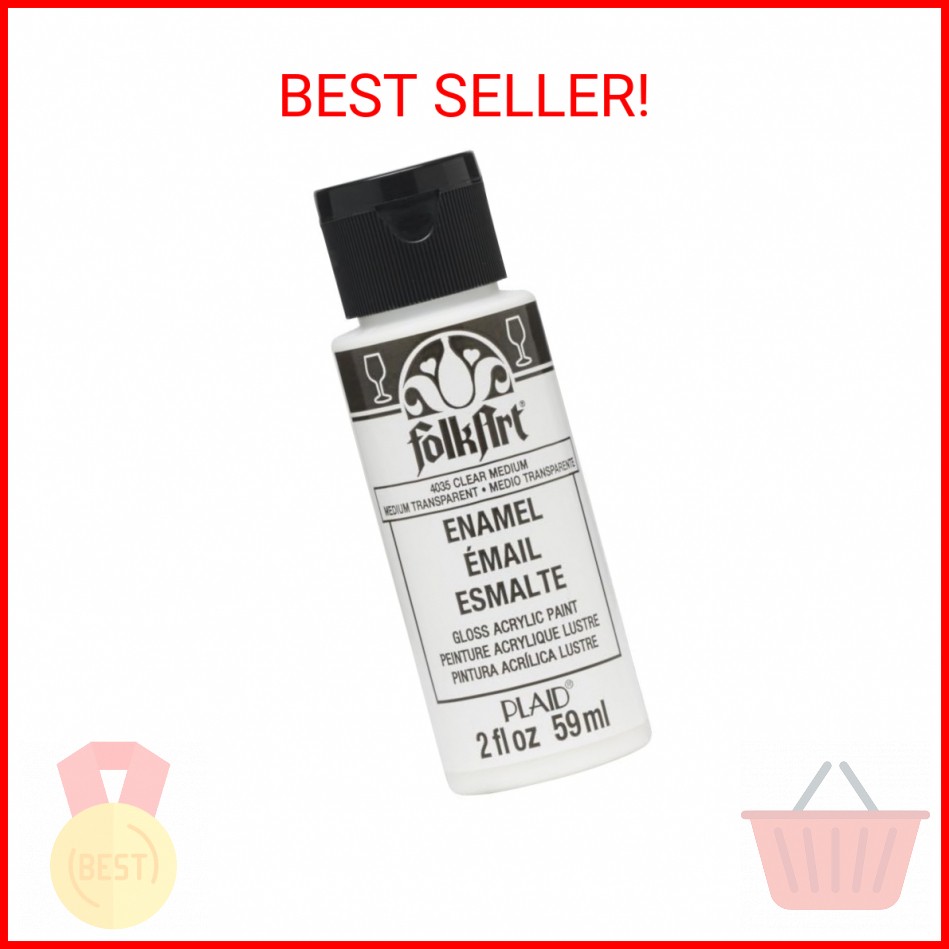 FolkArt 4035 Enamel Paint, 2 Ounce, Clear Medium