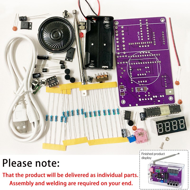 FM Radio Kit Soldering Practice Kit for Beginner STEM Educational Training Kit