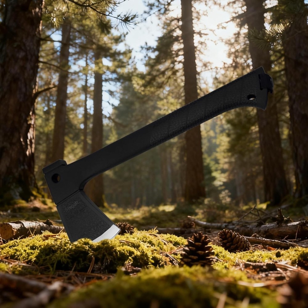 Camping Axe & Hatchet Multi-Tool – 14" Survival Outdoor Axe Includes Handsaw