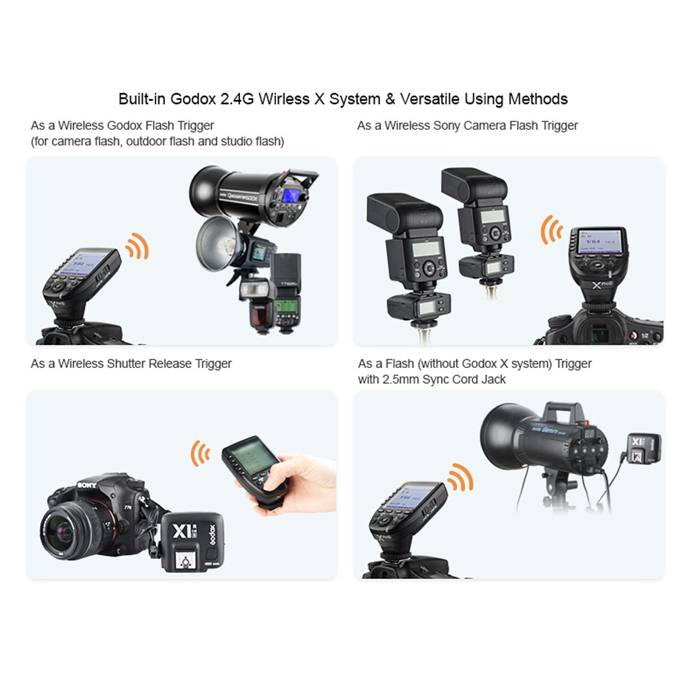 Godox Xpro-S TTL Wireless Flash Trigger 1/8000s HSS TTL-Convert-Manual Function