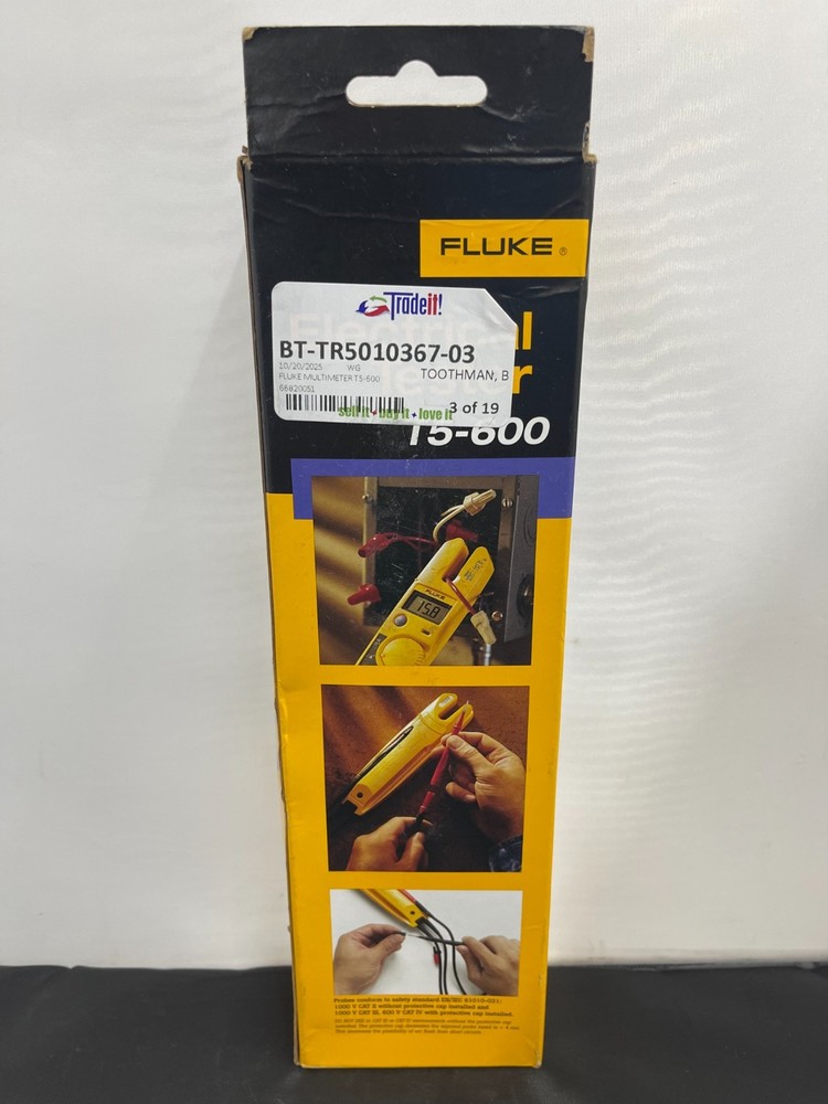 Fluke T5-600 Electrical Voltmeter, Continuity and Current Tester - Open Box