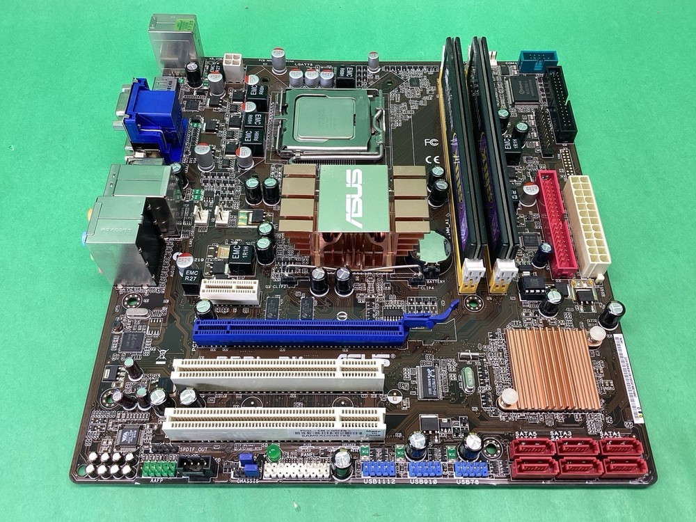 ASUS P5QL-CM Desktop Motherboard + Intel Core 2 Quad CPU + RAM - UNTESTED