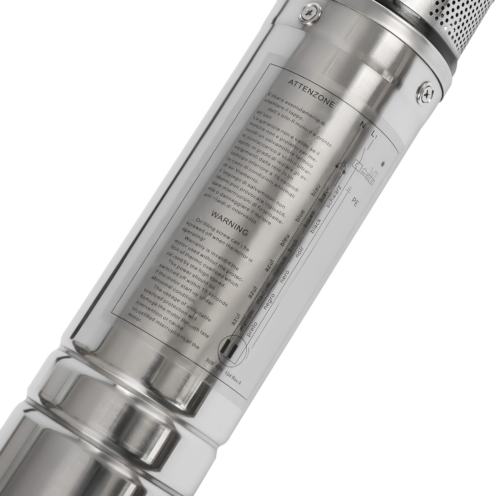 110V 0.5HP Submersible Deep Well Water Pump Stainless Steel 16GPM 157ft New