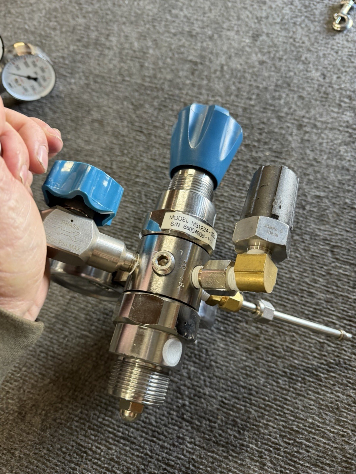 Lot of 3 High Purity Stainless Steel Pressure Regulators Matheson AirGas Harris