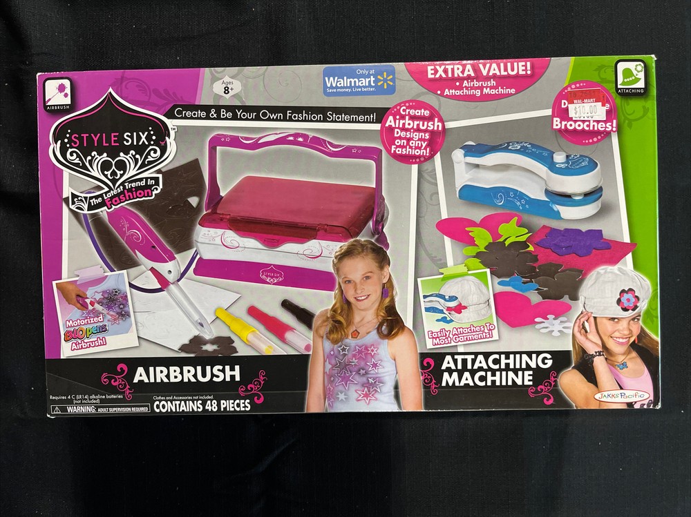 Style Six Airbrush & Attaching Machine Bonus Pack ~ New