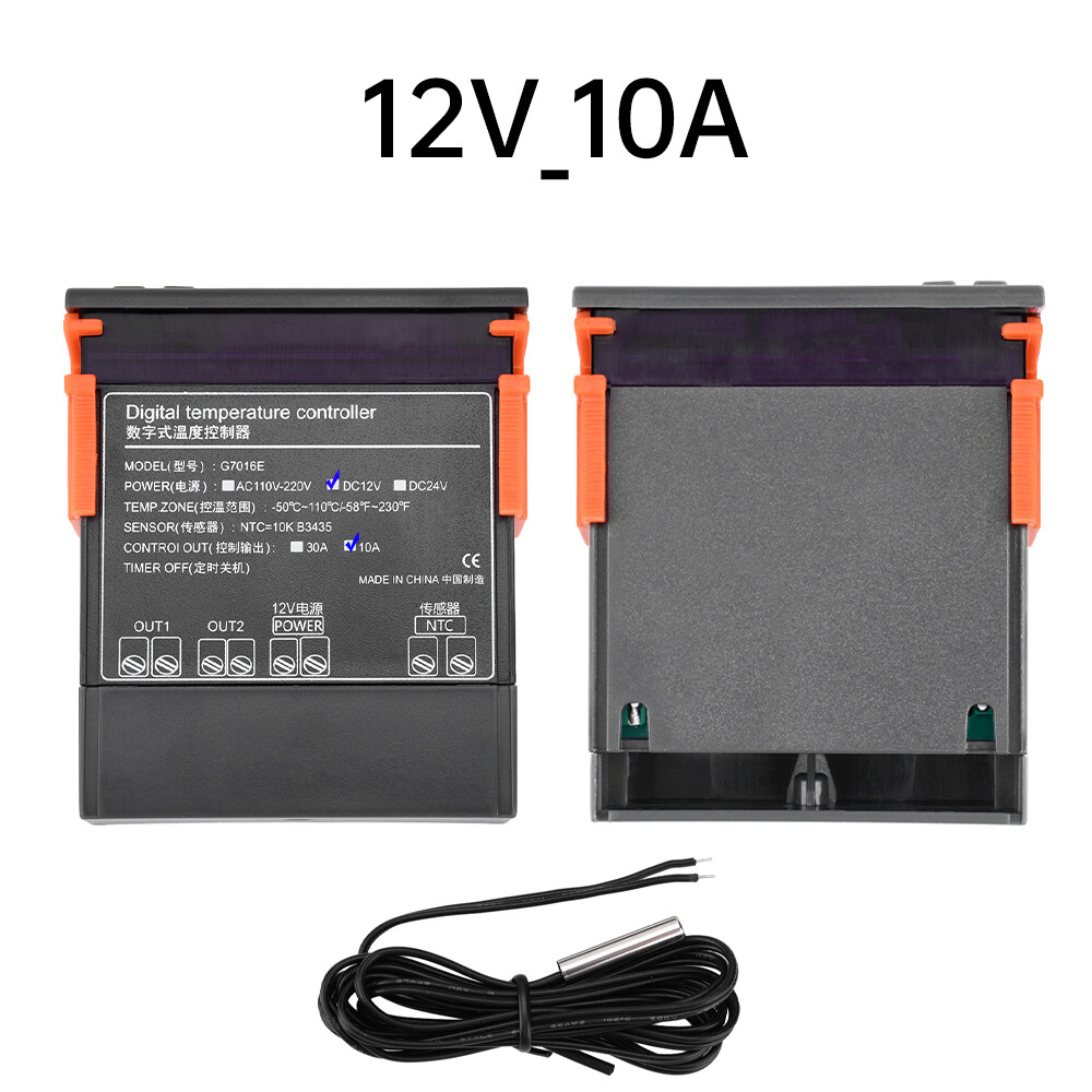 G7016E Digital Intelligent Temperature Controller NTC Waterproof Probe 12V/24V