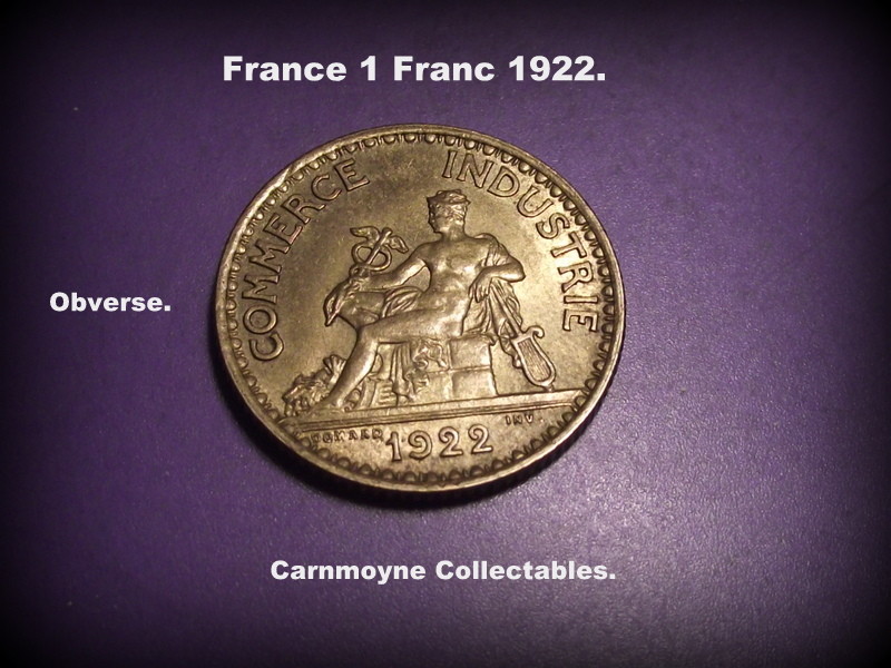 France 1 Franc 1922.AH6898.