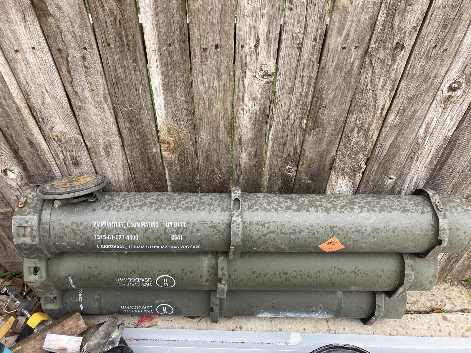 120 mm Storage Container Ammo Tube And Lid Cache. PA116