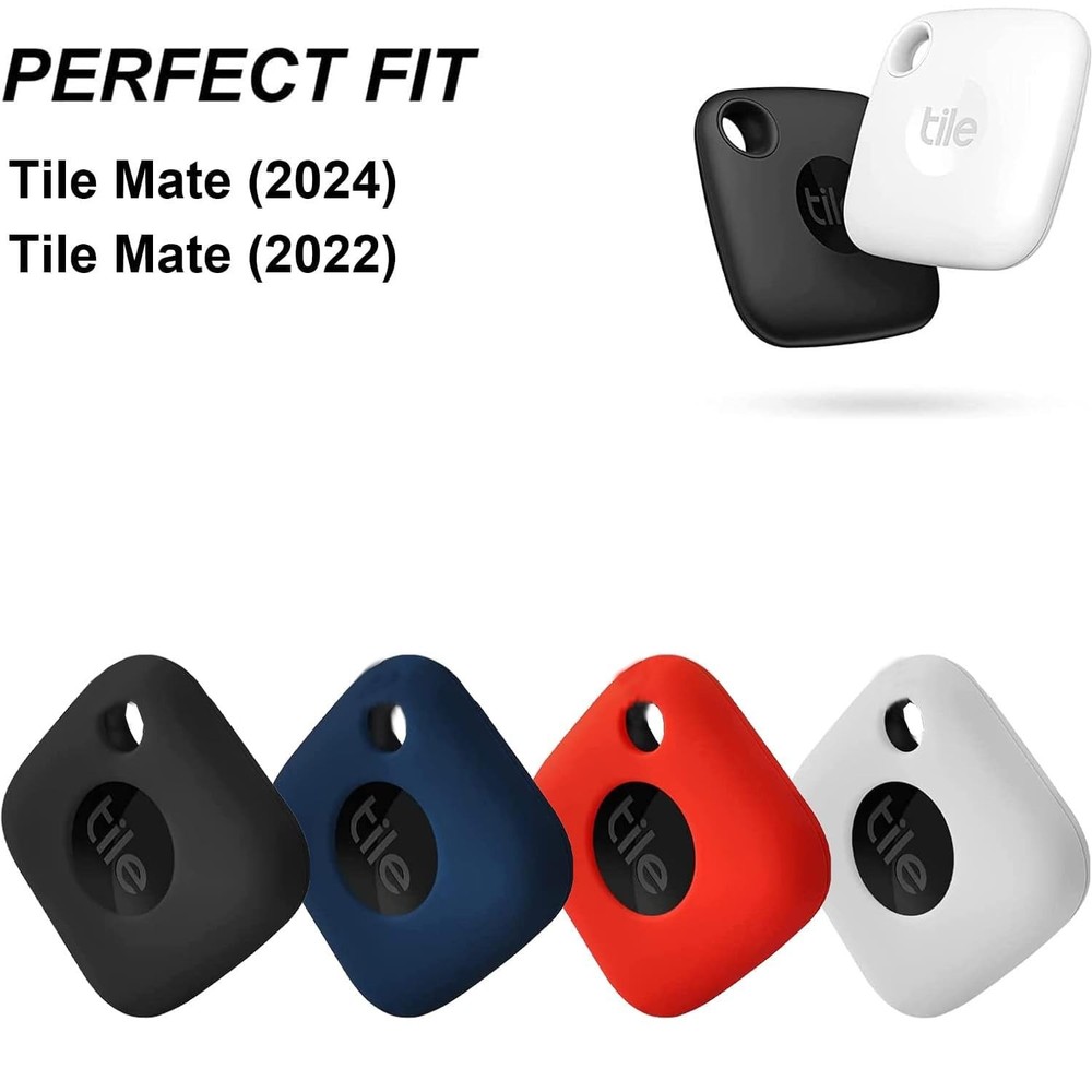 4PCS Case for Tile Mate Tracker 2024/ Tile Mate Tracker 2022, Soft Silicone S...