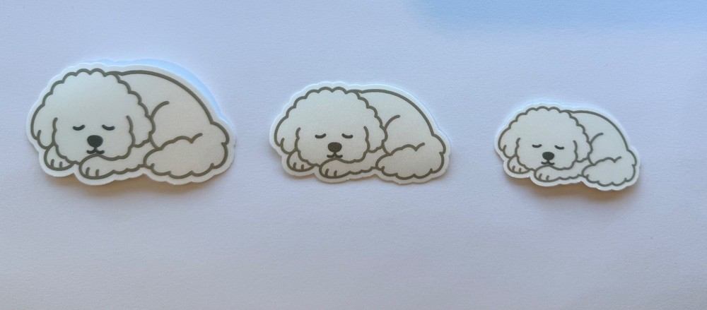 Bichon Frise Sleeping Sticker