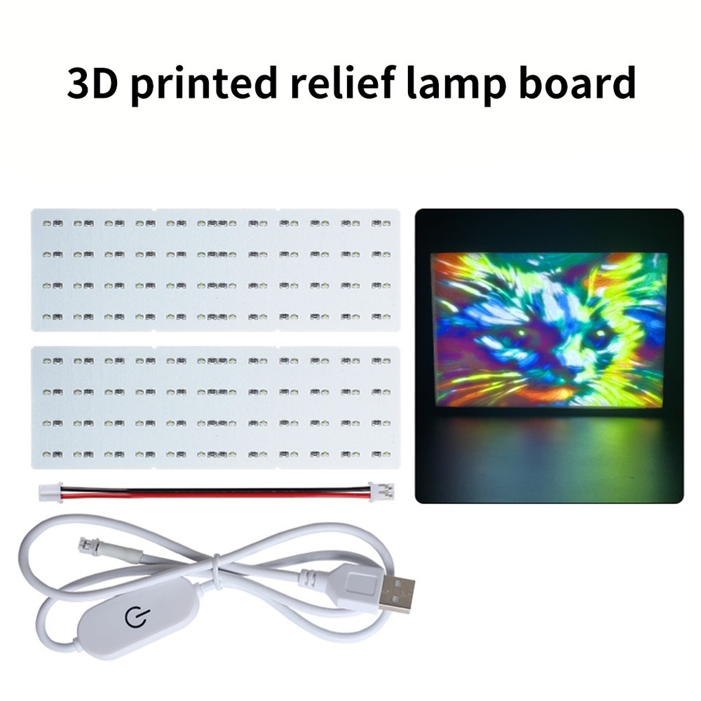For Bambu Lab Lithophane LED Backlight Board Kit DIY Lithophane Pattern Model