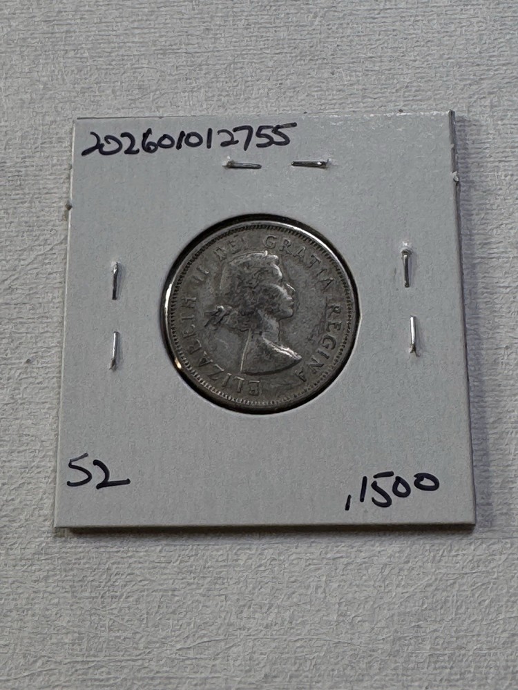 1955 Canada 25 Cents Silver Coin