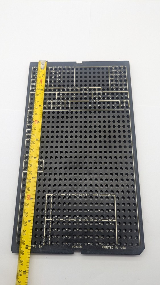 Vintage IBM 601060 Plug Board Machine Plugboard Control Panel FOR DISPLAY