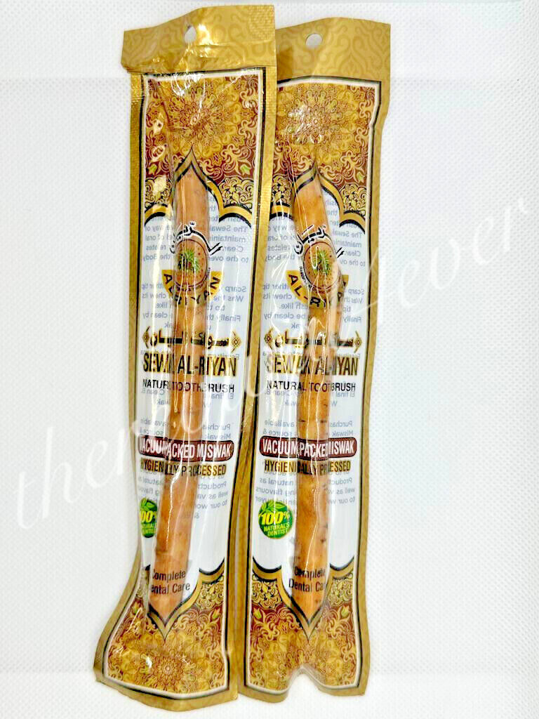 Al-Riyan Sewak Traditional Miswak Toothbrush-Vacuum Packed Natural Flavor