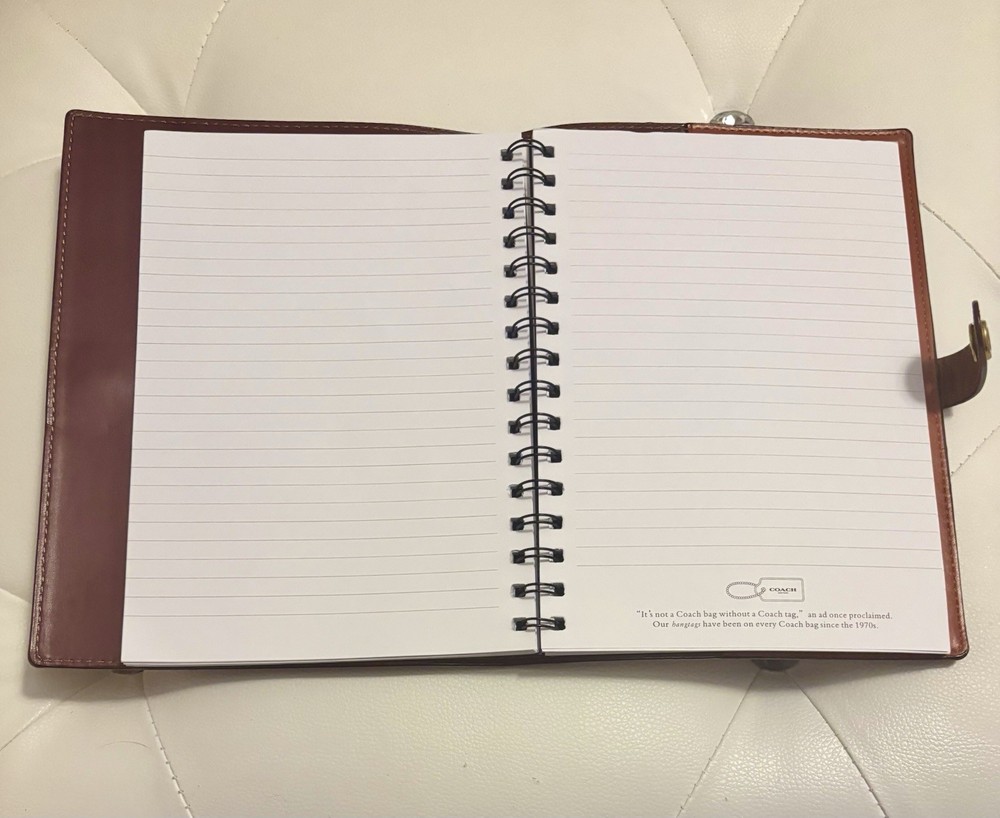 NEW Coach x Peanuts Signature Khaki Multi Coated Canvas Leather Notebook