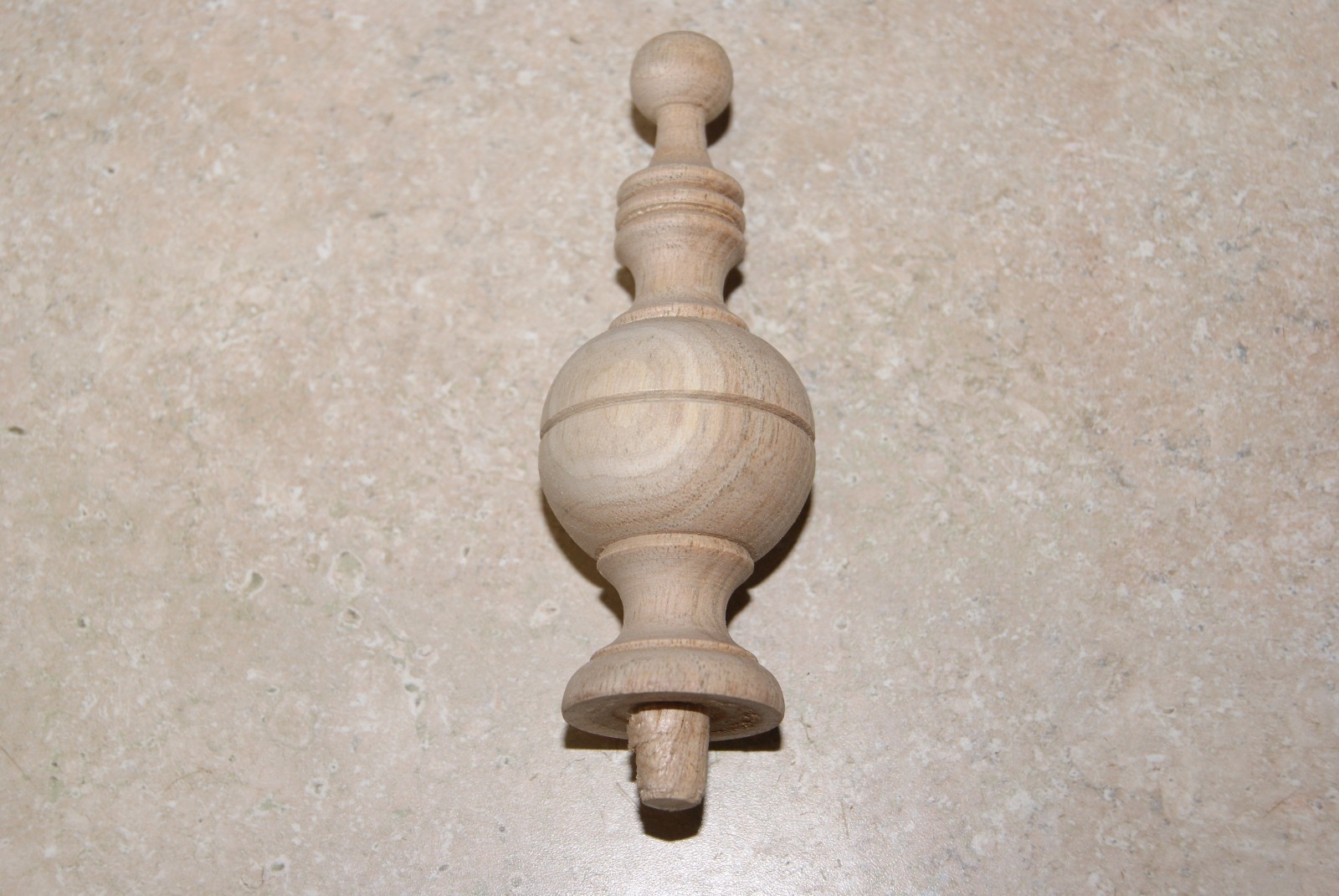 HARDWOOD FULL ROUND FINIAL 3 3/4 tall NEW MANTEL CLOCK PART